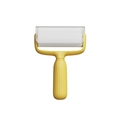 Manual double-sided hair remover for clothes and pet fur with yellow handle and dust cover - Cactus Yellow 60 Tears / Yellow