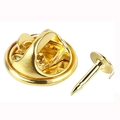 Gold butterfly clutch pin back and needle fastener set for DIY brooches and badges - Iron Butterfly Clutch & Tie Tack Set (Gold)
