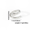Silver snake pattern titanium steel ring with diamond texture and size dimensions - TYR0428 / Silver Diamond Snake Scales
