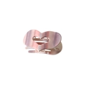 Pink and brown gradient heart hair claw clip with durable PC material for women - Holographic Pink