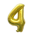 Golden number 4 foil balloon with metallic finish for birthday party celebration - Number 4 / Gold