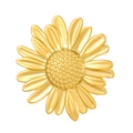 Exquisite golden daisy flower open ring in polished stainless steel for women - Daisy Style (N-742)