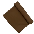 Elegant pleated brown satin chiffon scarf with smooth texture shown in soft drapes - 180*70cm / Brown