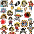 Set van One Piece anime borduurpatches met Luffy en Jolly Roger logo voor tassen en kleding - W1lf-231-yt Een Set Van 20