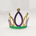 Mardi Gras pailletten kroon haarband feest carnaval kostuum haaraccessoires groen goud paars - Pailletten Kroon Stijl 1