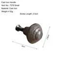Vintage dark bronze cast iron single hole drawer knob with screw mounting accessories - 3-Layer Small Round Knob