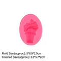 Pink silicone ice cream mold for DIY strawberry mousse cake and aromatic candles - 4# A949 Pink