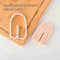3D scarf shaped fondant cookie cutter made of white plastic, size 5.3x8.2x1.5cm - Scarf - Cutter