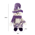 Pupazzo di neve in peluche con paillettes viola, altezza 24cm per decoro natalizio - Pupazzo di neve