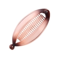 Elegant amber translucent banana hair clip with secure interlocking teeth for high ponytail - Gradient Coffee