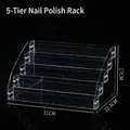 5-tier transparent acrylic nail polish display stand with 31cm length and steady structure - 5 Layers Length 31cm