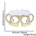 Glittery beer mug party glasses for New Year celebration with dimensions 18.5x11.5cm - Bubbling Beer Mug Style