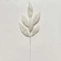 Ramo di pino artificiale bianco perlato con glitter per decorazioni natalizie festive - Bianco Colorato