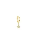 Exquisite gold S925 silver star pendant earrings with micro-inlaid zircon stones - 925 Silver / Star Pendant Gold (RHE784G)
