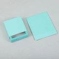 Light blue PE film suspension jewelry display box with matching outer sleeve - Tiffany Blue Cardboard Box; 7*7*2