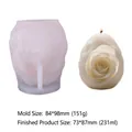 Molde de silicona de bola de rosa para velas DIY con detalles de tamaño final - GJ-090