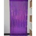 Dettaglio della tenda a frange laser viola con motivi a croce per sfondo di festa - 1*2m Pezzo Singolo / Viola
