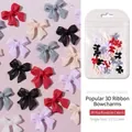 3D-Matte-Harz-Aurora-Schleifen-Nagelkunst-Anhänger in gemischten Farben für Maniküre - 02 Band-Streamer-Schleife / 30 Stück/Packung