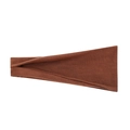 Elastic brown yoga headband in soft knitted fabric for sports and fitness exercise - Brown
