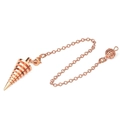 Massives Wünschelruten-Pendel aus Roségold mit vierlagigem Spiral-Kegel-Design - Stil 10