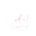 Pink watercolor bow print square paper cards for birthday party table decoration - Napkins