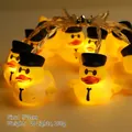 Christmas duck LED string lights with 10 warm yellow uniform style ducks 5x5cm - Tie Duck (1.8m 10 LEDs - 2AA Constant Light Battery Box)