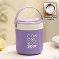 Tazza da minestra viola in acciaio inossidabile con manico e interno in acciaio 304 - 430ml / Nuovo Stile 430ml Viola