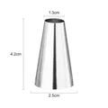 Polished stainless steel piping nozzle 25mm base size for cake decorating tools - Beige Geometric