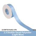 Light blue 2.5cm double-faced polyester satin ribbon roll for gift wrapping 25 yards - Double-faced Polyester / 2.5cm Wide * 25 Yards / Light Blue
