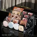 Clear acrylic 4-tier step display stand for cosmetics and nail polish, 31x21x13.5cm size - New Snap-on 5 Layers