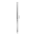 Polished 304 stainless steel chopsticks, 22.8cm length, anti-slip texture design - Silver (Chopsticks)