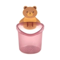 Porta spazzolino da muro a forma di orsetto rosa con fori di scolo per il bagno - Tipo standard / Rosa