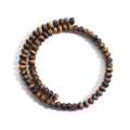 Perle tonde in pietra occhio di tigre naturale marrone giallo per creazione gioielli - Perle ad Abaco 4x6mm