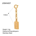 Pendente con perla in acciaio inossidabile dorato JDBKN007 per bikini accessori - Pendaglio a Catena Lunga Dorata (JDBKN007)