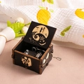 Close-up of laser-engraved Jack and Sally silhouette on The Nightmare Before Christmas music box - Halloween 2