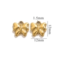 Ανοξείδωτο ατσάλινο μενταγιόν πεταλούδα 18K χρυσό 12x12mm για DIY κοσμήματα - Πεταλούδα - Χρυσό
