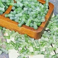 6x12mm green marble textured bamboo shape cylinder beads for DIY jewelry making - Jade Branch/Green White Mixed