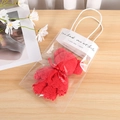 Creative red bear towel gift in transparent bag with Just for you ribbon bow - Red Bear With Ins Style Gift Bag