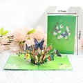 Handmade 3D butterfly pop-up card in green, 127x178mm, perfect for teachers or mothers - Butterflies Flying