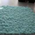 Soft light blue artificial moss rug with dense plush fibers for landscape and decor - 1m x 1m / Kafudi Blue