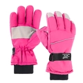 Pink waterproof winter ski gloves with anti-slip palm and -20° thermal protection - Rose Red