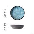 Ciotolina per salse in ceramica blu screziato e nero, diametro 9,5 cm per snack - Grigio Blu