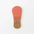 Coral orange half-palm invisible cotton socks for women on cardboard display - One Size / Orange
