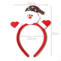 Christmas headband with red Santa Claus figure and snowflake hat for holiday outfits - Small Hands Santa