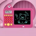 Tablet educativo per matematica rosa a forma di orsetto con schermo LCD e lavagna - Allenatore di matematica 2-in-1 + Tavoletta da scrittura / Orsetto rosa