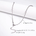 Silver twisted rope chain necklace 4.4mm wide with lobster clasp and adjustable length - 4.4mm Water Wave Chain - Silver