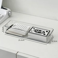 Clear acrylic drawer organizer 25.5x8.5x4.5cm for stationery and office storage - Large - Transparent Divider