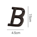 Lettera B nera in ghisa per targa porta 7,5cm di altezza numero in metallo fai da te - Lettera in Ghisa-B