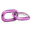 Polished bright purple metal link connector for DIY jewelry making and bracelets - LJQ10-Bright Purple Double Link Metal Connector