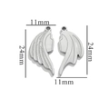 DIY Silberne Edelstahl Flügelanhänger für Paare, Maße 11mm x 24mm für Schmuck - Feder Flügel Paar / Silber-S9 Flügel